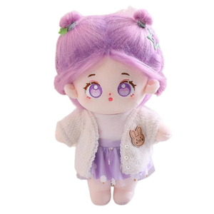 Personalizable suave muñeca Coreana de peluche de juguete estrella figura de peluche de niña con relleno de algodón PP - Product Image 1