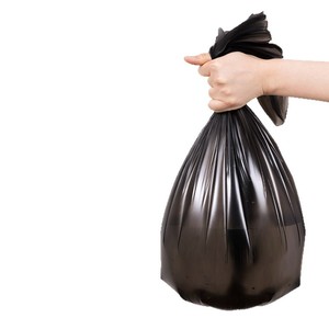 Deli 9575 Garbage Bags Black 60x80cm Thickened Octagonal Bottom Household Trash Bags - Product Image 1
