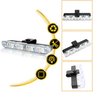 Yosovlampada 16 LED ad alta luminosità griglia luce cablata di controllo per <span class=keywords><strong>uno</strong></span> a quattro cofano auto lampeggiante luce di avvertimento modelli X5 x 6 città - Product Image 4