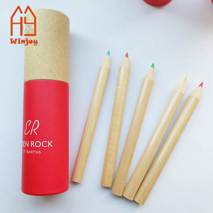 Ensemble de 6 crayons de couleur personnalisés <span class=keywords><strong>pour</strong></span> croquis en tube de <span class=keywords><strong>papier</strong></span> kraft en bois mini crayons de <span class=keywords><strong>dessin</strong></span> <span class=keywords><strong>pour</strong></span> enfants <span class=keywords><strong>pour</strong></span> la publicité - Product Image 3
