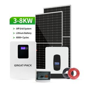 8KW 10KW Monofásico 220vac Sistema <span class=keywords><strong>solar</strong></span> fuera de la red <span class=keywords><strong>3000W</strong></span> 5000W Ion de litio 5KW Precio del sistema Controlador MPPT Almacenamiento híbrido - Product Image 1