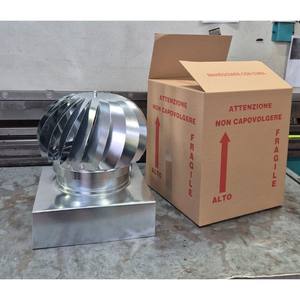 Ventilador de Techo Industrial de Acero Inoxidable con Capucha Rotatoria Cuadrada Impulsada por el Viento para Extracción de Gases de Combustión - Product Image 5