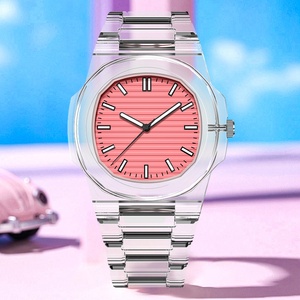 Reloj de Cuarzo para Hombre con Números Arábigos Clásicos, Material Plástico Transparente, Resistente al Agua, Venta al Por Mayor de Fábrica - Product Image 5