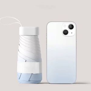 Mini Sombrilla de Protección UV para Mujer, Doble Uso, Clásica, Plegable, Compacta, Portátil, de Bolsillo, para Viajes - Product Image 1