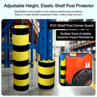 Dissuasore di sicurezza in PVC giallo e nero per carrelli elevatori, altezza 300-800mm, diametro esterno 120mm, MOQ basso 1 cartone