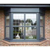 Fenêtre moderne à rupture thermique Design personnalisé extérieur en aluminium double verre baie et Bow windows