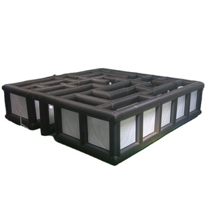 Expédition rapide par avion jusqu'à votre porte, labyrinthe gonflable géant personnalisé pour l'extérieur 8x8m, jeux de <span class=keywords><strong>laser</strong></span> tag, <span class=keywords><strong>maison</strong></span> hantée gonflable - Product Image 1