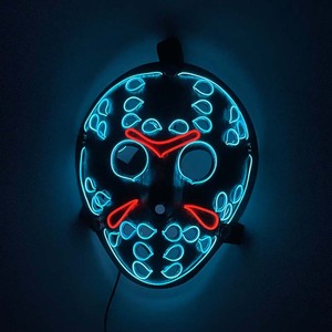 Máscara LED <span class=keywords><strong>de</strong></span> Halloween 2025 <span class=keywords><strong>de</strong></span> PVC con luz, diseño aterrador <span class=keywords><strong>de</strong></span> Purge, para niños, adultos, hombres y mujeres, ideal para fiestas y disfraces. - Product Image 4