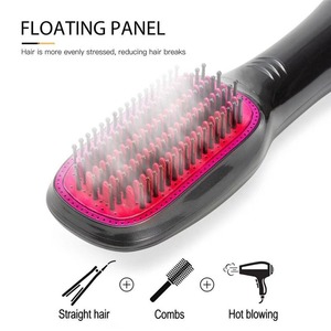 Professional Portable Hair Dryer Brush 3 in 1 Hair Straightener Brush Rotating Temp <b>Control</b> Brush <b>Wireless</b> Straight Hair Comb - Product Image 3