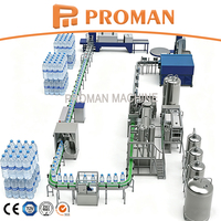 Projet clé en main : Petite machine de remplissage d'eau minérale en bouteille 3-en-1, usine de production d'eau pure