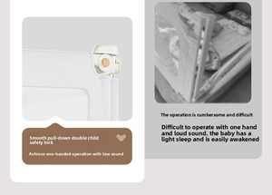 Barandilla de Seguridad para Cama de Bebé, Ajustable en Altura, Plegable, Anticaídas, para Camas de Todos los Tamaños, Elevación Vertical, para Dormir Bebés y Niños Pequeños - Product Image 6