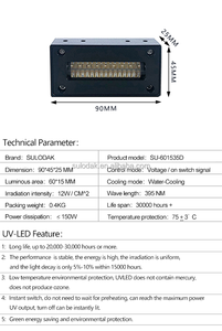 Làm mát bằng nước UV LED chữa mực đèn ánh sáng 150 Wát 395nm UV LED chữa hệ thống cho dtf in ấn - Product Image 6