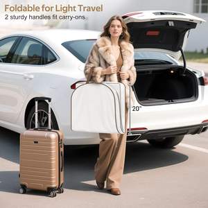 Cotton Hanging <strong>Breathable</strong> Suit Cover Luxury Hanging Clothes Storage Foldable Coat Covers <strong>Garment</strong> <strong>Bags</strong> for Closet - Product Image 6