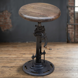 Hot Selling Industrial & Vintage 3 Leg Metal <b>Stool</b> with Round Wooden <b>Seat</b> for Bedroom Villa & Living Room Decor - Product Image 3