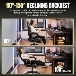 <span class=keywords><strong>Sedia</strong></span> da Gaming Nera Modello OEM Internazionale Cinese con Schienale Alto e Base Girevole per Arredamento <span class=keywords><strong>Studio</strong></span> Gaming - Product Image 5