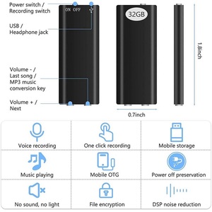 Ytgee Mới SK 892 Xách Tay Có Thu Phí Mini 8GB Dictaphone Thiết Bị Ghi Âm Kỹ Thuật Số Bằng Giọng Nói Ghi Âm Với Tai Nghe Tai Nghe - Product Image 4