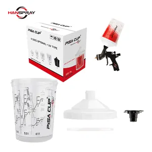 Kit de revestimiento y tapones para pistola pulverizadora de pintura desechable de 300ml y 125 micras