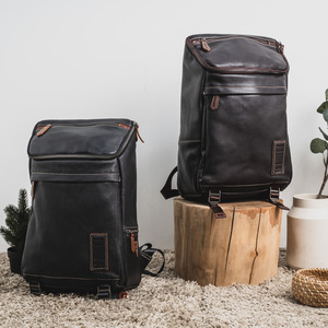 Men's <b>Backpack</b> Black <b>Brown</b> 36-55L Interior Zipper Pocket Leisure Travel Detachable Straps Solid Color Spring 2025 - Product Image 4