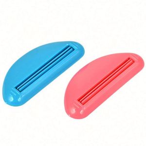 Custom Logo Eco-Friendly Two-piece Bathroom Practical Pushing Save Plastic <b>Toothpaste</b> Tube Squeezer Dispenser Makeup Beauty - Product Image 5