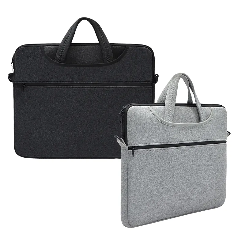 حقيبة حمل للكمبيوتر المحمول بمقبض مخفي رفيع بشعار مخصص حقيبة 15 6 غطاء كم neoprene لـ hp