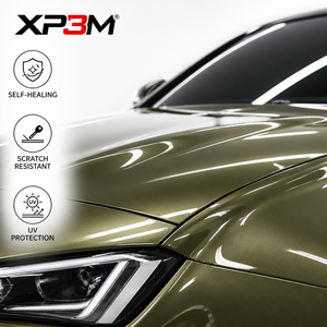 ฟิล์มใสกันรอยรถยนต์ XP3M สีเขียวมะกอก OEM เงา TPU ความหนา 7.5 มิล ซ่อมแซมตัวเองได้ ป้องกันรอยขีดข่วน ป้องกันสีเหลือง ช่องระบายอากาศ - Product Image 4