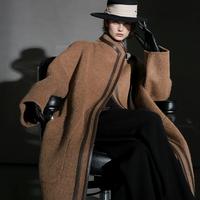 Manteau en Laine d'Alpaga Sulie pour Femme, Vente en Gros, Luxe, Vintage, Double Face, Épais, Tendance