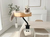 Vente en gros de lit de bureau pour chat en bambou élégant et écologique Support de rangement et étagère pour chats
