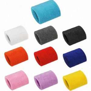 Bracelet de poignet en coton éponge personnalisé avec logo promotionnel, sérigraphie, élasticité réglable, respirant, pour le fitness, le tennis, les sports - Product Image 2