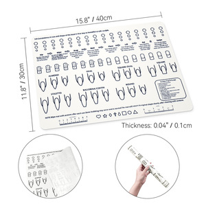 Tapete Profesional de Silicona <span class=keywords><strong>para</strong></span> Práctica de Arte de Uñas - Almohadilla de Práctica Multipatrón con Zonas de Mezcla y Escalas de Medición <span class=keywords><strong>para</strong></span> Manicuristas - Product Image 6