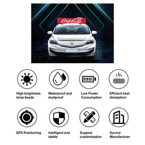 Écran LED de qualité personnalisée, affichage extérieur, affichage publicitaire universel pour voiture, taxi, toit de voiture, boîte lumineuse de toit de voiture avec écran LED - Product Image 6