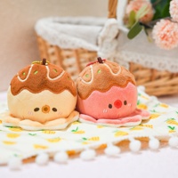 Porte-clés en peluche pieuvre personnalisé avec aimant, figurine en peluche, mascotte, breloque magnétique pour couple, fabriqué en usine