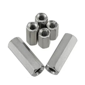 M4 M5 M6 M8 M10 M12 Hex khớp nối Nut 304 thép không gỉ mạ kẽm đồng Lục giác dài Nut cho các ứng dụng khai thác chăm sóc sức khỏe - Product Image 1