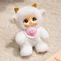 Mignon de haute qualité émail visage aveugle boîte poupée en peluche doux au toucher porte-clés en peluche mignon Expression cadeau pour enfants
