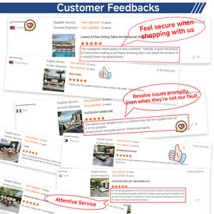 Meubles d'extérieur de jardin en aluminium, ensemble moderne et confortable, de patio, imperméable, 4 pièces - Product Image 5