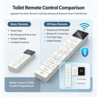 Control Remoto Inteligente para Inodoro JCXK de 20 Teclas, Impermeable, Lavable, de Plástico ABS, OEM ODM