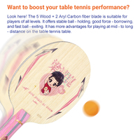 Loki Liang Tiantian ALC Professionelles Tischtennis-Schlägerholz aus Ätherischem Kohlefaser, Schnelle Ballgeschwindigkeit, 7-Schichten Ping-Pong-Schläger