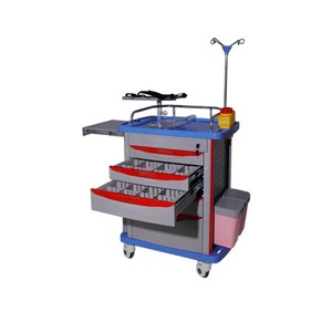 ABS Plastic Multi-Functional Emergency Rescue Cart with Five Drawers Hospital <b>Ambulance</b> Trolley - Product Image 3