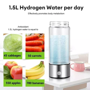Bouteille d'hydrogène en verre en acier inoxydable noir alcalin 420ml tasse d'<span class=keywords><strong>eau</strong></span> riche en hydrogène bouteille d'<span class=keywords><strong>eau</strong></span> riche en hydrogène vente en gros - Product Image 4