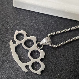 <span class=keywords><strong>Collier</strong></span> pendentif chaîne de poignet en acier inoxydable pour motard, haute qualité, couleur acier, bijoux pour homme, cadeau - Product Image 4