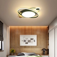 Salon Noir Blanc Or 50CM 60CM LED Plafonniers Ronds Modernes