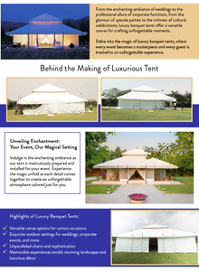 Top Exclusive Indian <b>Tent</b> Manufacturer Mughal <b>Tent</b> Decor New Detachable Pipe Drape Model Modern Classic Style <b>for</b> Events - Product Image 2