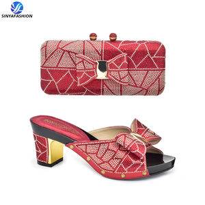 Haute qualité talons italiens femmes 2023 chaussures de luxe pour chaussures africaines et pochette assortie femmes chaussures et sac ensemble pour la fête - Product Image 2
