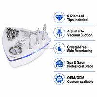 Máquina de Microdermoabrasión, Máquina Facial de Dermoabrasión, Removedor de Puntos Negros, Exfoliador de Piel con Vacío, Equipo de Salón con 9 Puntas de Diamante