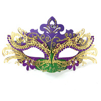 Masque de couple pour le bal de carnaval d'Orléans, en polyester, peint, demi-visage, accessoires de maquillage de fête, festival
