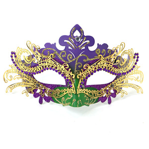 Maschera di Coppia per il Carnevale di Orleans in Poliestere Dipinto Mezza Faccia Accessori per Trucco da Festa Festival - Product Image 2