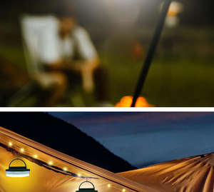 Guirlandes lumineuses de camping Modes d'éclairage portables Charge de type C Stockage rapide Étanche Guirlandes lumineuses de tente pour la randonnée Jardin - Product Image 5