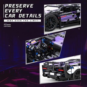 Baka 33012 Màu Tím Tốc Độ Siêu Xe 1064Pcs Quy Mô 1:14 Xây Dựng Khối Xe Ô Tô Moc Nhựa Đồ Chơi Cho Trẻ Em Mô Hình Đồ Chơi Với 2 Xe Bao Gồm - Product Image 4