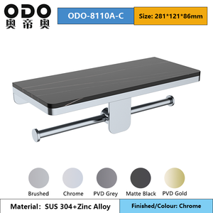 Juego de <span class=keywords><strong>Accesorios</strong></span> de <span class=keywords><strong>Baño</strong></span> de Alta Calidad, Serie ODO-81 Cromada, Soporte para Toallas de <span class=keywords><strong>Acero</strong></span> <span class=keywords><strong>Inoxidable</strong></span> 304 + Aleación de Zinc, Montaje en Pared - Product Image 3