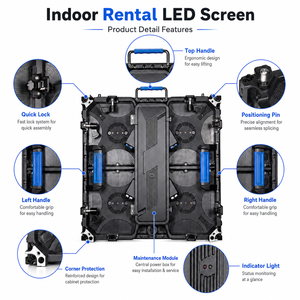 หน้าจอ LED ให้เช่าในอาคาร Ultra-Clear P1.953 ขนาด 500x500 มม. พร้อมอัตราการรีเฟรช 3840Hz สำหรับการแสดงสด - Product Image 4