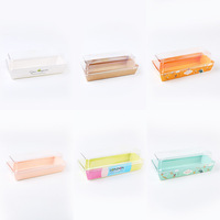 Boîte d'emballage sandwich en PP recyclable, longue et carrée, épaisseur 0,5 mm, pour la viande, les œufs, les gâteaux soufflés, les produits de boulangerie, usage alimentaire, He Sheng HS-888